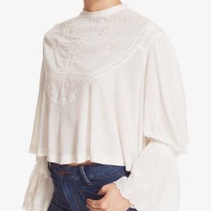 NWOT Free People Bell Sleeve Blouse Size XS